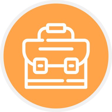 Evrak çantası Satır Çemberi Basit Simge, Vektör Resimleri