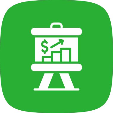 sunum basit simgesi, vektör çizim