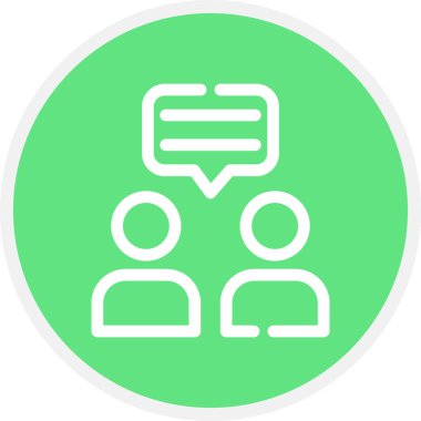 Diyalog Satırı Çemberi Basit Simge, Vektör Resimleri