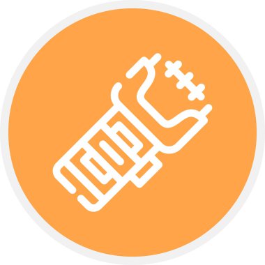 Elektroşok Çizgisi Çemberi Basit Simge, Vektör Resimleri