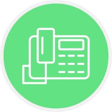 Telefon Hattı Çemberi Basit Simge, Vektör Resimleri