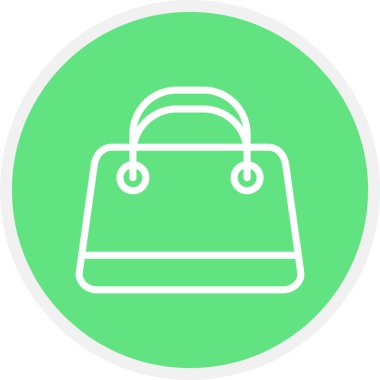 El çantası Satırı Çemberi Basit Simge, Vektör Resimleri