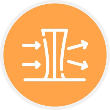 Normal İndeks Lensleri Satır Çemberi Basit Simge, Vektör Resimleri