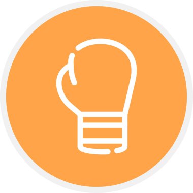 Boks Eldiveni Çemberi Basit Simge, Vektör Resimleri