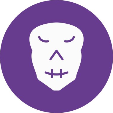 Kafatası. Web simgesi vektör illüstrasyonu