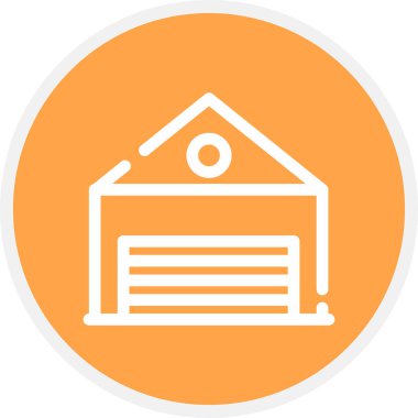 Depo Hattı Çemberi Basit Simge, Vektör Resimleri