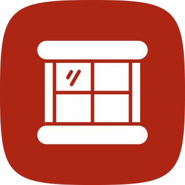 pencere basit simgesi, vektör çizim