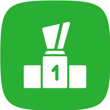 Podyum basit simgesi, vektör çizim