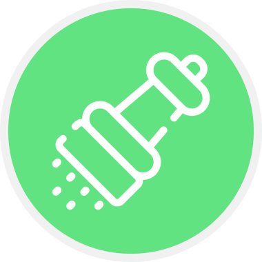 Biber Çizgisi Çemberi Basit Simge, Vektör İllüstrasyonu