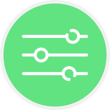 Satır Çemberi Basit Simgesi, Vektör Resmini Ayarla