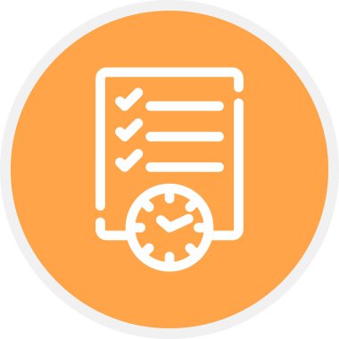 Zaman Yönetimi Satırı Çemberi Basit Simge, Vektör Resimleri