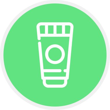 Şampuan Hattı Çemberi Basit Simge, Vektör İllüstrasyonu