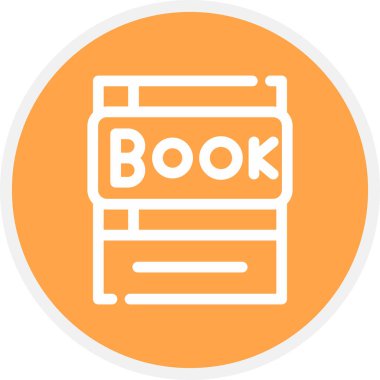 Ebook Satır Çemberi Basit Simge, Vektör İllüstrasyonu