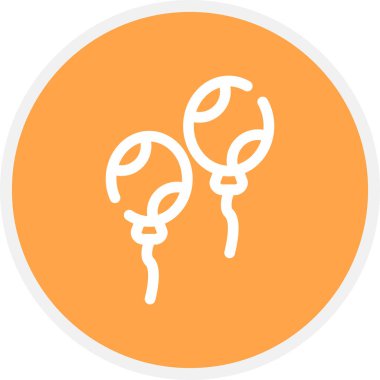 Balon Hattı Çemberi Basit Simge, Vektör Resimleri