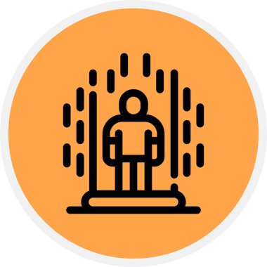 Işınlama Hattı Çemberi Basit Simge, Vektör Resimleri