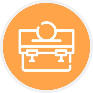 Charity Line Circle Basit Simge, Vektör İllüstrasyonu