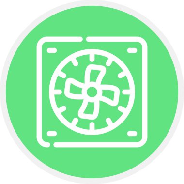 Soğutma Satırı Çemberi Basit Simge, Vektör Resimleri