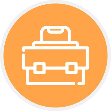 Evrak çantası Satır Çemberi Basit Simge, Vektör Resimleri