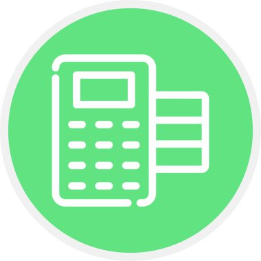 Pos Termina Satır Çemberi Basit Simge, Vektör Resimleri