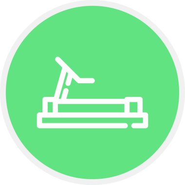 Egzersiz Satırı Çemberi Basit Simge, Vektör İllüstrasyonu