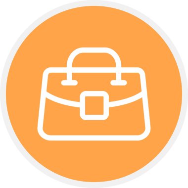 El çantası Satırı Çemberi Basit Simge, Vektör Resimleri