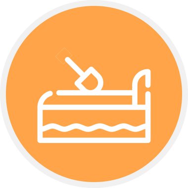 Satır Çemberini Göm Basit Simge, Vektör İllüstrasyonu