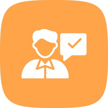 Destekleyici Basit Simge, Vektör İllüstrasyonu