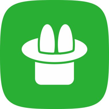 Sihirli Hile Basit Simge, Vektör İllüstrasyonu