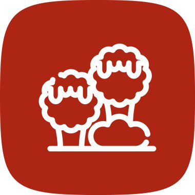 ağaçlar basit simge, vektör illüstrasyonu