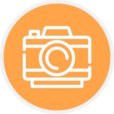 Kamera Hattı Çemberi Basit Simge, Vektör Resimleri