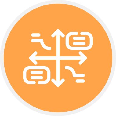 Izgara Matrix Satır Çemberi Basit Simge, Vektör Resimleri