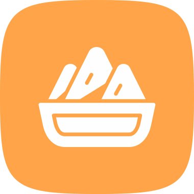 Samosa Basit Simgesi, Vektör İllüstrasyonu