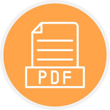 PDF Satır Çemberi Basit Simge, Vektör Resimleri