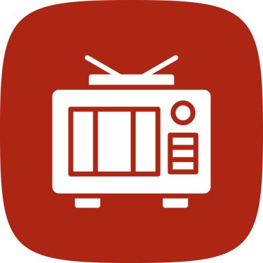 TV basit simgesi, vektör çizim