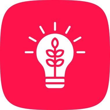 Ekolojik Ampul Basit Simge, Vektör İllüstrasyonu