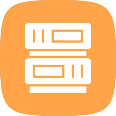 Sunucu basit simgesi, vektör illüstrasyonu