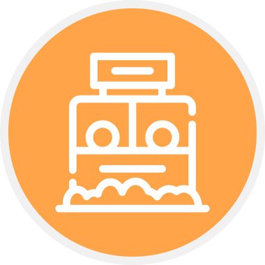 Bilet Kutusu Satırı Çemberi Basit Simge, Vektör Resimleri