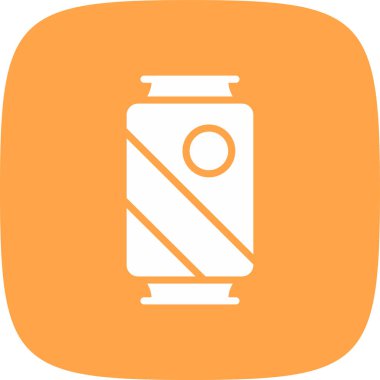 Yumuşak içecek basit simge, vektör illüstrasyonu