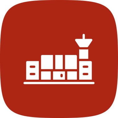 Bir fabrika simgesinin vektör illüstrasyonu