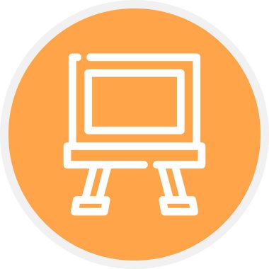 Canvas Çizgisi Çemberi Basit Simge, Vektör ResmiComment