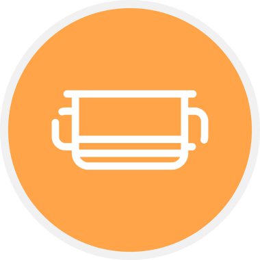 Ot Satırı Çemberi Basit Simge, Vektör İllüstrasyonu