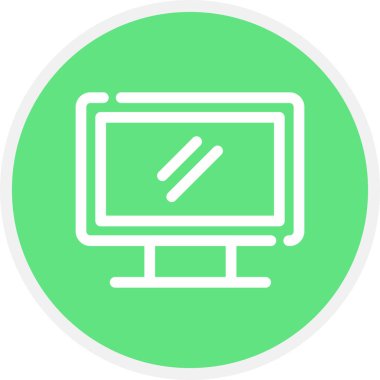 Lcd Satır Çemberi Basit Simge, Vektör Resimleri