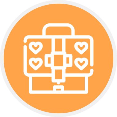 Çanta Satırı Çemberi Basit Simge, Vektör Resimleri