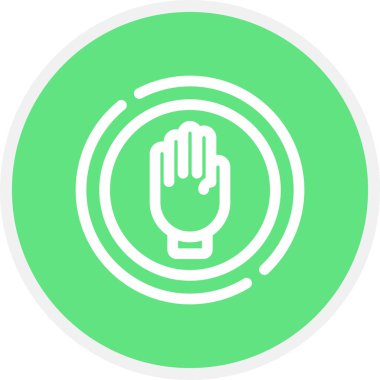 Satır Çemberi Basit Simgesi, Vektör Resmini Durdur