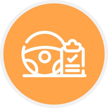 Test Sürücüsü Çemberi Basit Simge, Vektör İllüstrasyonuName