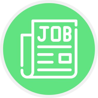 Gazete Satırı Çemberi Basit Simge, Vektör İllüstrasyonu