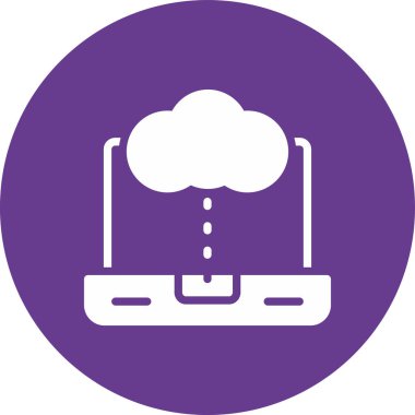 Bulut. Web simgesi basit illüstrasyon