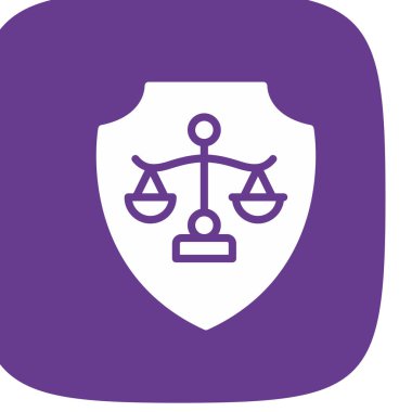 Adalet Basit Simgesi, Vektör İllüstrasyonu