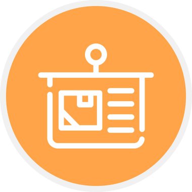 Ürün Sunum Satırı Çemberi Basit Simge, Vektör Resimleri