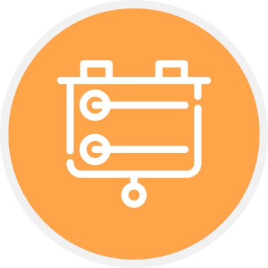 Giriş Satırı Çemberi Basit Simge, Vektör İllüstrasyonu